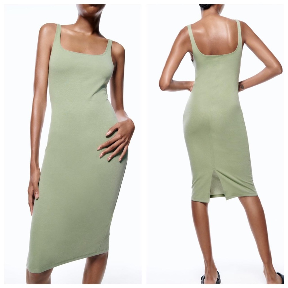 Zara, Size Small, Sage Green dress